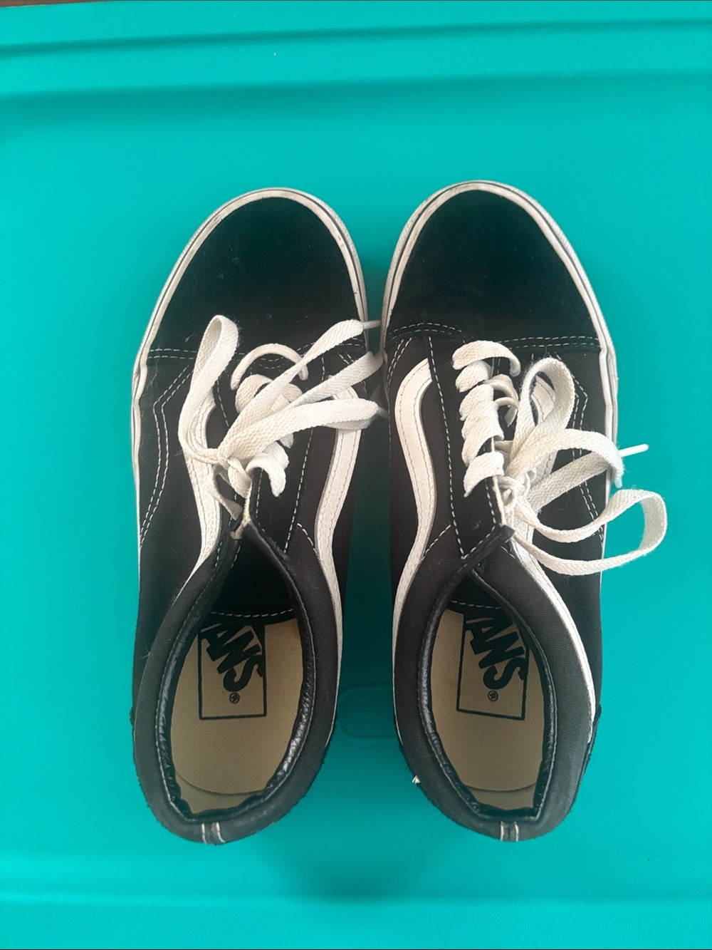 Vans Black and White Old Skool Low Top Sneakers